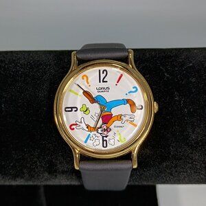 Vintage Goofy Animated Up Side Down Rotating Head LORUS Wristwatch